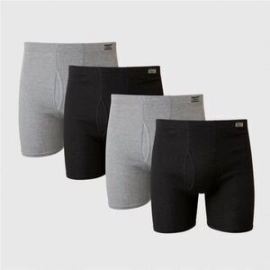 NWT Hanes Men’s 5pk Boxer Briefs | ComfortSoft Waistband | Black/Gray S